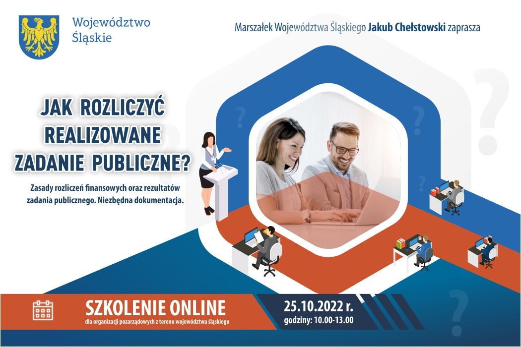 Plakat z informacjami o szkoleniu.